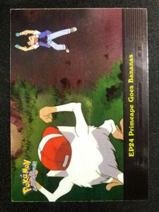 Pokemon Topps EP24 Primeape Goes Bananas Holo Foil Blue Logo TV Animation - Picture 1 of 2