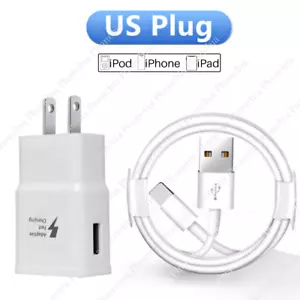 Fast Charger Adapter USB Cable For Apple iPhone 14/13/12/11/8/7/6/5/SE/XS Max/XR - Picture 1 of 14