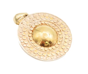 925 Sterling Silver Vintage Pendant ANNA BECK Gold Plated Dome Beaded PT23419 - Picture 1 of 7