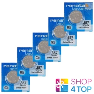 5 RENATA 357 SR44W BATTERIES SILVER 1.55V WATCH BATTERY 303 EXP 2026 10BL NEW - Picture 1 of 1