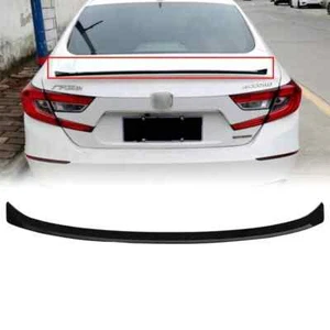 Fits For 2018-2022 Honda Accord Sedan Rear Trunk Glossy Black Spoiler Lip Wing - Picture 1 of 8