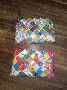 (2) Nahui Ollin Candy Wrapper Coin Purse Zipper - Picture 1 of 7
