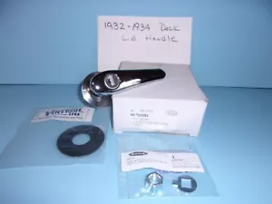 1932 1933 1934 Ford Deck lid Handle Trunk  Rumble Coupe Roadster, pad & hardware - Picture 1 of 3