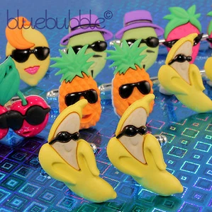 bluebubble FRUIT COCKTAIL Cufflinks Funky Fun Dad Gift Fathers Day Kitsch Retro - Picture 1 of 7