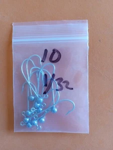 10 1/32 OZ Round Heavy Strong Hook Unpainted Jig Heads Fresh or Salt Water Use - Picture 1 of 1