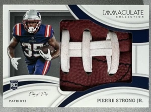 2022 Panini Immaculate Pierre Strong Jr. Pigskin Laces 1/1 #RL-PST RC - Bild 1 von 2