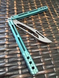 Balisong Trainer Butterfly Knife Dull The One orca CLONE Titanium Practice