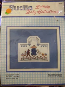 BUCILLA LULLABY BABY COLLECTION Counted Cross Stitch Kit LITTLE BOY N' PALS New - Picture 1 of 3