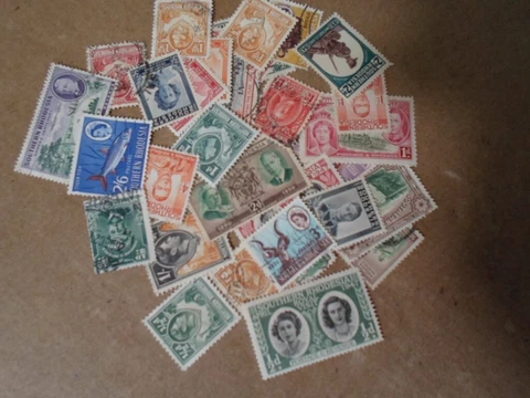 Collection lot 40 different stamps of Southern and/or Northern Rhodesia Cover