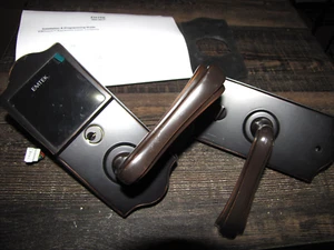 Emtek EMTouch Electronic Touchscreen Keypad Door Lever Set from the Classic Bras - Picture 1 of 5