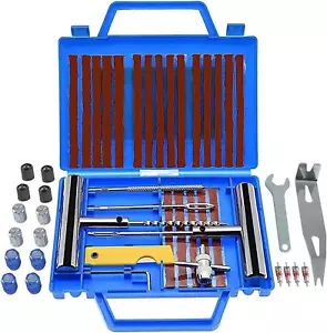 Heavy Duty 46-Piece Tire Repair Kit for Cars, Trucks, and Motorcycles - Picture 1 of 12