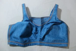 Glamorise Women's No Bounce Camisole Elite Sports Bra LB3 Light Wash Size 44D - Picture 1 of 3