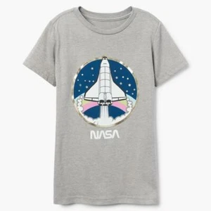 Gymboree Girls Heather Grey Nasa Shuttle Tee *Size S (5-6)* - Picture 1 of 5