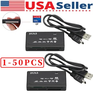 Memory Card Reader Mini 26-IN-1 USB 2.0 High Speed For CF xD SD MS SDHC Lot - Picture 1 of 12
