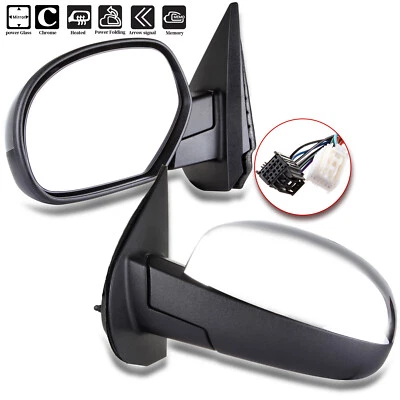 Lámpara de charco térmico plegable eléctrico memoria de señal cromo espejo LH para Chevy GMC 07-13 Foto 1 de 4