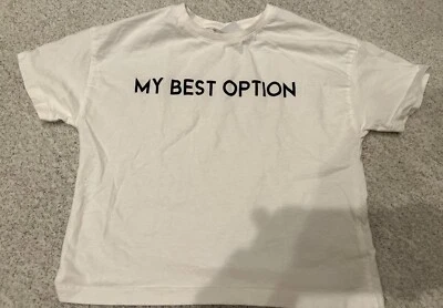 Zara girls My Best Option Pocket Short Sleeve T-Shirt Sz 9 - Image 1 of 4
