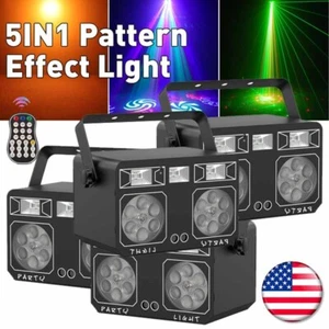 Luz de lavado efecto patrón 5 en 1 LED RGBW láser DMX escenario DJ disco luz estroboscópica - Imagen 1 de 13