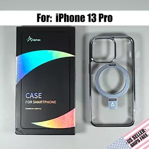 Hülle für iPhone 13 Pro - Stahlblau | Unsichtbarer Ständer | Magnet - Bild 1 von 14
