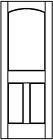 3 Panel Flat Arch Reverse Stile&amp;Rail Interior Wood Doors 20 Species Model# 3AFRV
