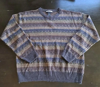 Suéter Clásico Geoffrey Beene Años 90 De Colección Para Hombre Talla Grande Azul Verde Gris Marrón  Foto 1 de 4