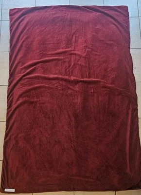 RESTORATION HARDWARE Luxury RH shiny Sparkle Red  Faux Fur Plush Throw Blanket - Image 1 of 4