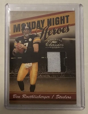 2008 Classics Ben Roethlisberger GU Jersey Patch /25 Monday Night Heroes  - Image 1 of 2