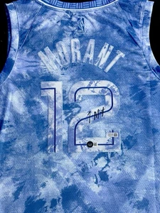 Ja Morant Signed Jersey Autographed Nike Swingman Beckett COA Memphis Grizzlies - Picture 1 of 2