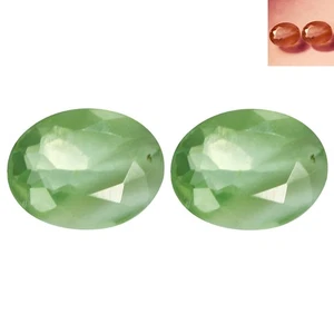 0.61 Ct (2 Pcs Pair) Green Changing to Red (Under UV Light) Natural Alexandrite - Picture 1 of 5