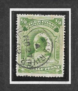 NIGERIA - NIGER COAST 1897 ½d green  perf 15½  vf used SG 66c - Picture 1 of 1