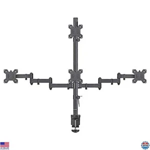 Suptek Quad LED LCD Monitor Stand up Desk Mount Extra Tall 31.5 inch Pole Heavy - Picture 1 of 6