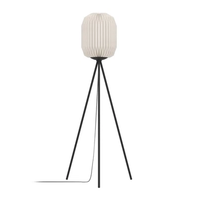 Belgrave Stehlampe Bodenleuchte Lampe schwarz weiß Metall Höhe 1415 cm E27 Spot - Bild 1 von 2