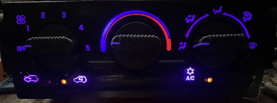 **OEM** 99-02 Silverado Sierra Yukon Calentador HVAC Climatizador LED PÚRPURA Foto 1 de 4