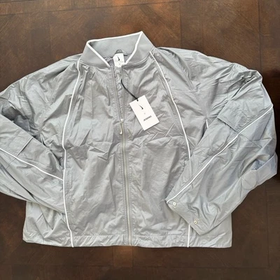 Nike x Jacquemus Track Mesh Lined Jacket Silver Unisex Cropped Baggy Fit Size L - Image 1 of 4