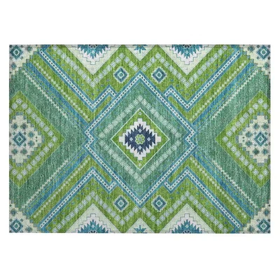 Chantille Lavable a Máquina Interior/Exterior Abstracto ACN1010 Lima 1 Pie 8 Pulg. X 2 Foto 1 de 4