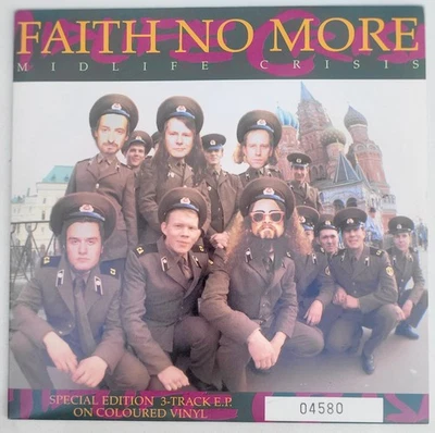 Faith No More ‎– Midlife Crisis. Blue Vinyl 7". Numbered 4580. 1992. MINT - Image 1 of 4