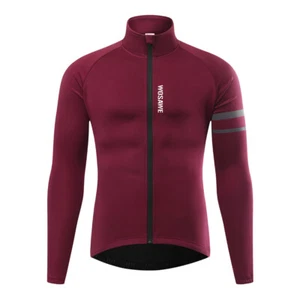 WOSAWE Men Bike Cycling Jacket Windproof Comfortable Thermal Fleece Winter Coat - Picture 1 of 16
