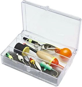 (2) Celsius Ice Fishing Kit Jigs, Depth Finder, Floats, Stop, Box (GLOW) #EC3CG - Picture 1 of 2