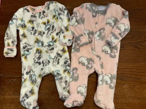 DISNEY Baby 2 pk. Mono polar con cremallera Minnie Mouse bebé niña - talla 3-6 m - Imagen 1 de 8