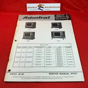 Admiral Modular Color TV M24 Chassis Service Manual S1345 - Picture 1 of 1