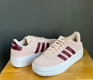 Adidas Quartz (Pink)/Red VL Court Bold Jr Sneaker Youth 6, 7 (Women 7, 8) NWOB - Picture 1 of 7