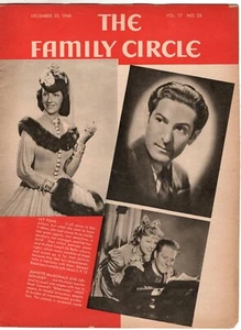 Jimmy Durante Gypsy Rose Lee The Family Circle Magazine December 20 1940 Vintage - Picture 1 of 2