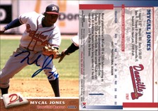Mycal Jones Signed 2009 Grandstand Danville Braves #NNO Card Auto AU