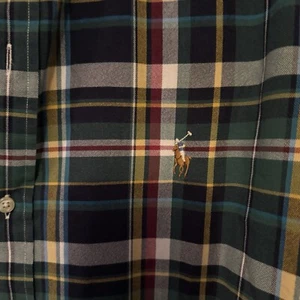 Polo Ralph Lauren Hemd Herren XL Grün Langarm Button Down Kariert Fleisch Pony - Bild 1 von 19