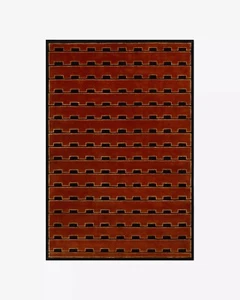Rug Hand Tufted Wool Area Rug Color Red Geometric Abstract Design for home decor - Picture 1 of 4
