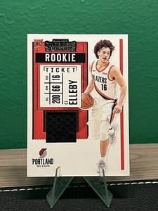 CJ Elleby 2020-21 Contenders #RS-CJE RC Rookie Ticket Jersey Patch Trail Blazers