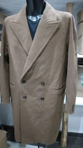 CAPPOTTO PURA LANA VERGINE usato Uomo Man Marrone Tg 52 PGS581PI - Picture 1 of 6