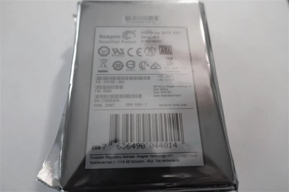 Seagate Enterprise Sata SSD ST200FN0021 200gb MLC 1FV152-001 FW:B550 2.5" 0 hour - Image 1 of 1