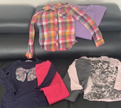 Niñas H&M Jeggings y L/S Tops Conjuntos Completos Talla 6 7 8 Foto 1 de 4