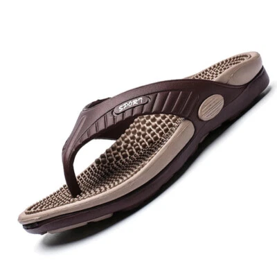 按摩拖鞋夏季男式拖鞋沙滩凉鞋舒适男式休闲鞋 — 第 1/4 张图片