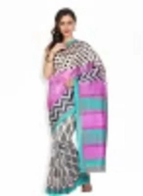Fancy Designer Bollywood saree with stitched blouse & fall-Half saree style - Image 1 of 4